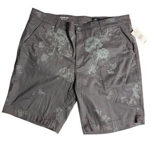 AG Adriano Goldschmied Wanderer Slim Trousers Shorts Gray Floral Mens Sz 38